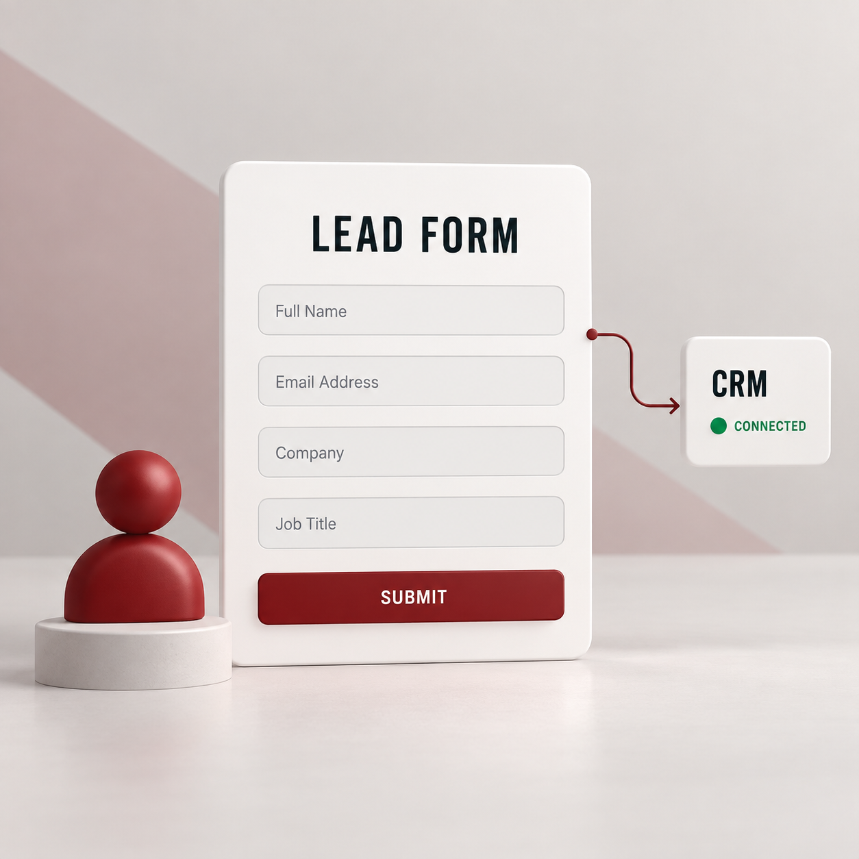 Lead generation form connected to a CRM