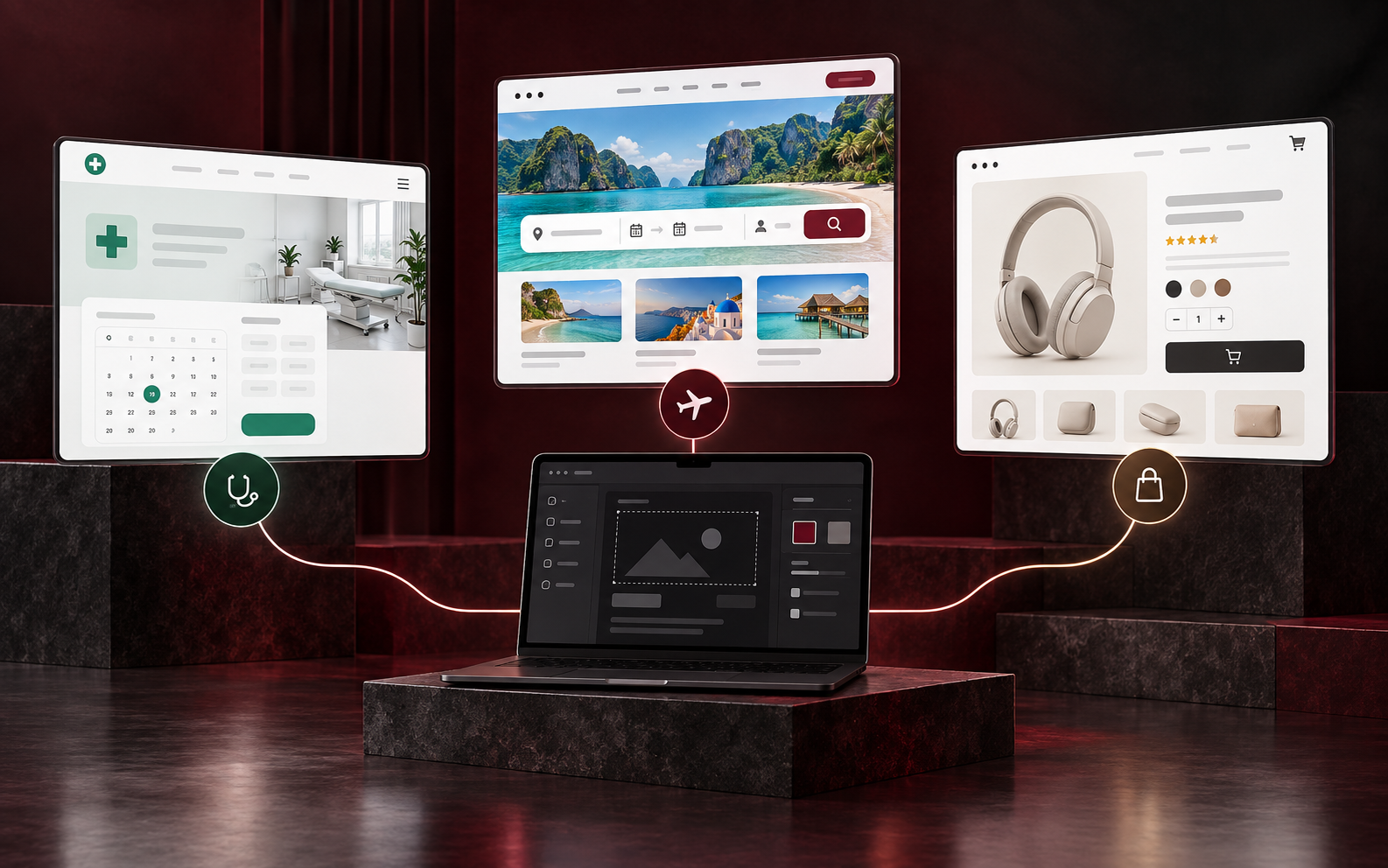 Responsive EntroutWeb project examples across devices